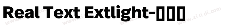 Real Text Extlight字体转换